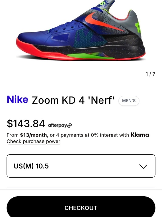 KD Nerf Nike Basketball shoes - Size 10.5 Men’s